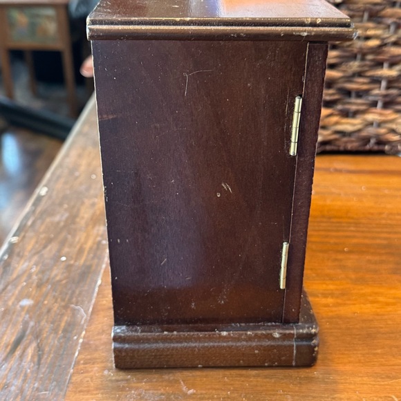 vintage wood jewelry box etched glass rose 3 drawers lined - Picture 9 of 13